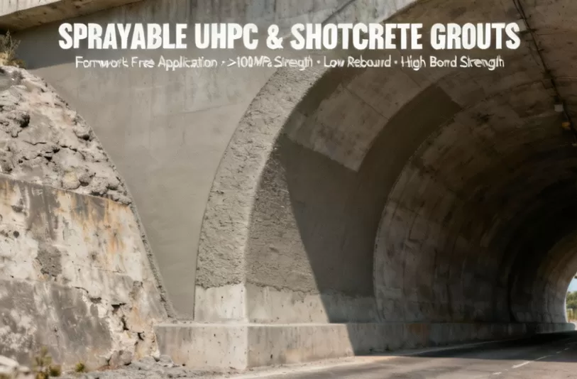 Sprayable UHPC & Shotcrete Grouts