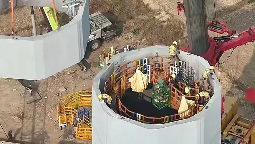 Hepu Baisha 150MW Wind Farm – Hybrid Tower Segment Jointing